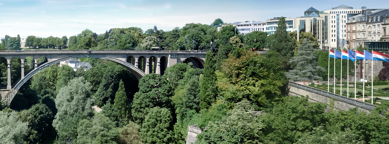 Arch Bridge Across A Canyon, Adolphe Bridge, Luxembourg City, Lu